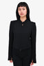 Ann Demeulemeester Black Virgin Wool Zip-Up Jacket Size 40