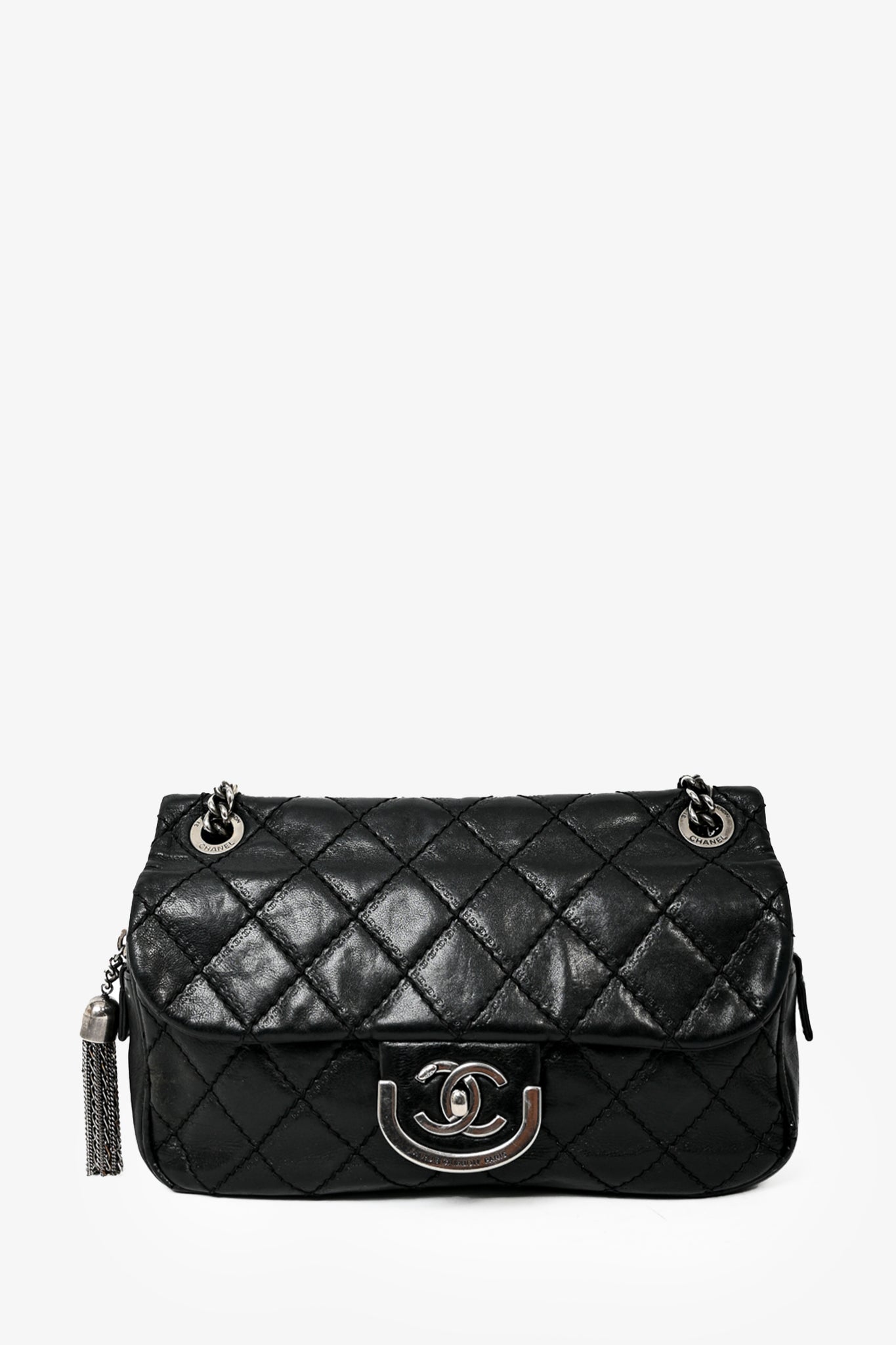Chanel 2013/14 Black Leather 'Paris-Edinburgh Coco Sporran' Flap Bag – Mine  & Yours