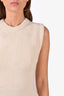Hermes White Wool 'Robe Sans Manches Motif H' Dress Size 34