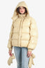 Birger Christensen Yellow Puffer Coat with Detachable Mittens Size M