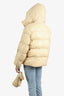 Birger Christensen Yellow Puffer Coat with Detachable Mittens Size M