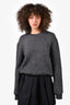 Jil Sander Grey Sparkle Wool Blend Crewneck Sweater Size 44