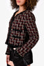 Chanel 2002 Red/Black Wool Sequin Tweed Jacket Size 38