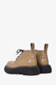 Bottega Veneta Khaki Leather Lace Up Boots Size 39