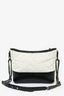 Pre-loved Chanel™ 2018 Black/White Leather Gabrielle Chain Crossbody Bag