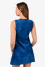 Louis Vuitton Vintage Blue Suede Dress Size 38