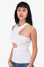 Stella McCartney White Sleeveless Cut-Out Tank Top Size 4