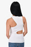 Stella McCartney White Sleeveless Cut-Out Tank Top Size 4