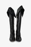 Christian Dior Black Leather Knee High Boots Size 38.5