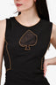 Moschino Boutique Black Spade Embellished Dress Size 12
