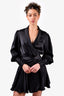 Zimmerman Black Silk Wrap Mini Dress Size 1