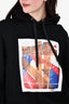 Burberry Black Printed Hoodie Size M