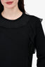 N. 21 Black Shoulder Ruffle Detail Sweater Size 40