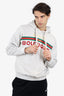 Gucci White Cotton 'Boutique' Printed Hooded Sweatshirt Size S