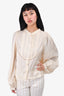 SEA New York Cream Silk Blouse Size L