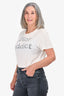 Christian Dior White "Dior Addict" T-Shirt Size L