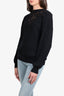 See By Chloe Black Wool/Cotton Ribbed Lace Sweater Size S