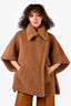 Max Mara Brown Camel Hair Teddy Cape Estimated Size One Size