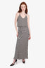 Mason Black/White Striped Sleeveless Maxi Dress Size 6