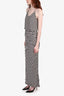 Mason Black/White Striped Sleeveless Maxi Dress Size 6