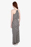 Mason Black/White Striped Sleeveless Maxi Dress Size 6