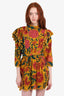Farm Rio Multicolor Floral Print Belted Mini Dress Size S