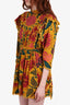 Farm Rio Multicolor Floral Print Belted Mini Dress Size S