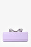 Self Portrait Purple Crystal Embellished Bow Detail Top Handle with Strap