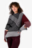 Stella McCartney Grey/Red Wool Striped Asymmetrical Sweater Size 38