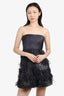 Alice + Olivia Black Fringe Party Dress Size 2