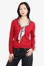Moschino Red Cotton Scarf Color Open Cardigan Size 44