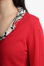 Moschino Red Cotton Scarf Color Open Cardigan Size 44