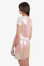 Mauro Grifoni Iridescent Sequin Short Dress Size 40