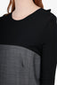 Max Mara Grey/Black Wool Long Dress Size 14