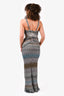 Missoni Blue/Grey Striped Knit Maxi Dress Size 40