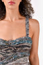 Missoni Blue/Grey Striped Knit Maxi Dress Size 40