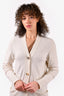 Hermes Cream Cashmere Button-Up Cardigan Size 34