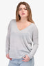Joie Light Grey Glitter V-neck Sweater Size XS