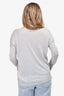 Joie Light Grey Glitter V-neck Sweater Size XS