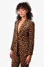 Frame Brown Cheetah Print Blazer Size S