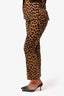 Frame Brown Cheetah Print Trousers Size 0