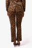 Frame Brown Cheetah Print Trousers Size 0