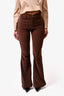 Veronica Beard Jeans Brown Corduroy 'Sheridan Bell' Boot Cut Pants Size 27