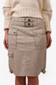 Dolce & Gabbana Beige Knee Length Cargo Skirt Size 42