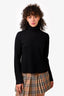 Fendi Jeans Vintage Black Embellished Turtleneck Sweater Size 46