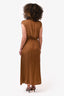 Vince Brown Silk Blended Maxi Dress Size 6