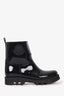Moncler Black Patent Rubber Rain Boots Size 40