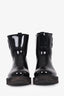 Moncler Black Patent Rubber Rain Boots Size 40