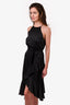 Zimmerman Black Silk Belted Ruffle Dress Size 2