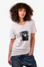 Dolce & Gabbana White Graphic Print T-Shirt Size 48